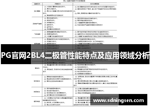 PG官网2BL4二极管性能特点及应用领域分析